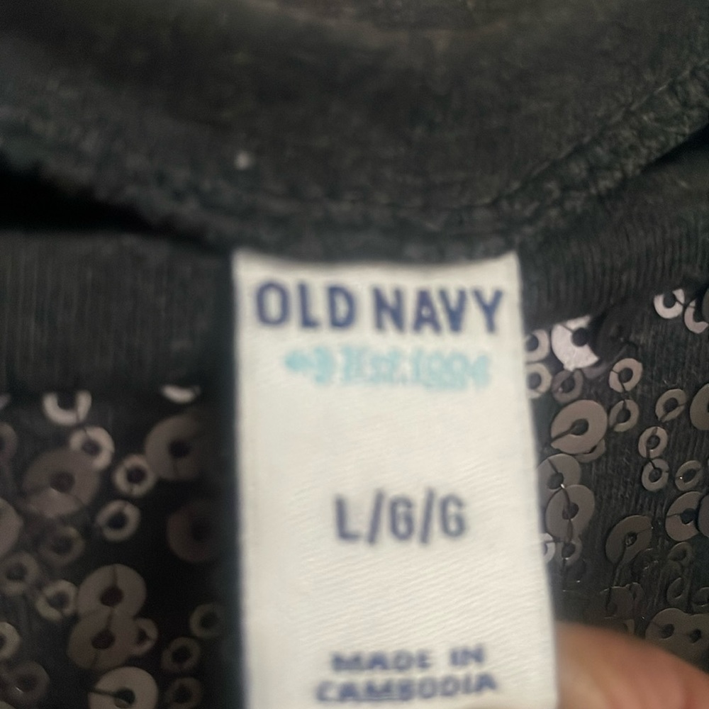 Old Navy sequined dress (front sequins only).3/4 sleeve size Large. New w/tags.